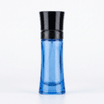 Flacon galbé bleu azur avec bouchon texturé Onyx – 30 ml