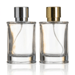 Flacon en verre transparent bouchons Argent & Or– 50 ml