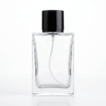 Flacon Carré Pur en verre transparent – 50 ml