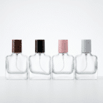 Flacon carré en verre transparent – 20 ml